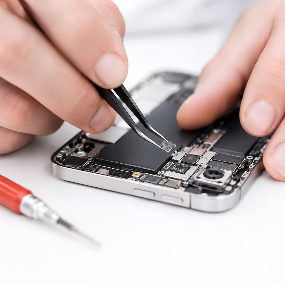 Mikrolötung an einer Platine — Reparatur bei Wayfone